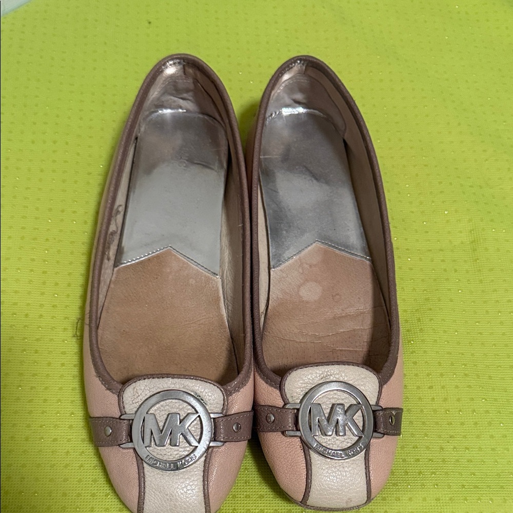 Michael Kors Pink and Cream Ballet Flats